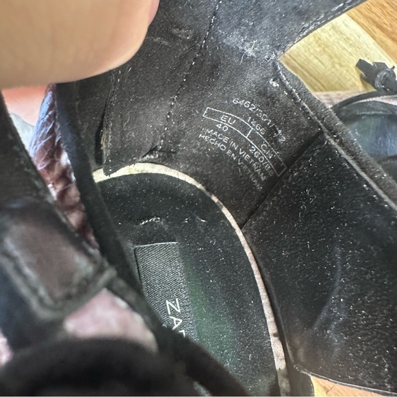 Zara lace up snake skin heels euc - Picture 9 of 11